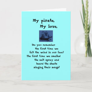 Cartes Pour Fêtes Annuelles À mon jour de Valentine heureux de pirate…