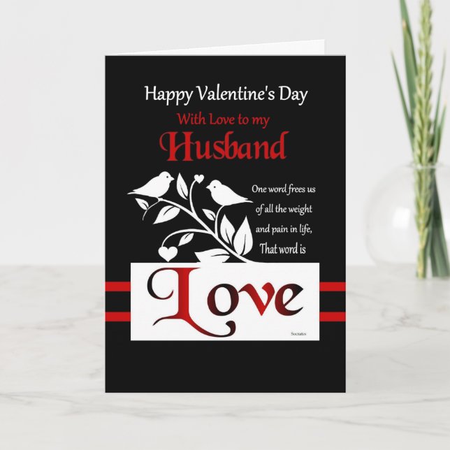 Cartes Pour Fêtes Annuelles À mon mari - Heureuse Sainte-Valentin (Devant)