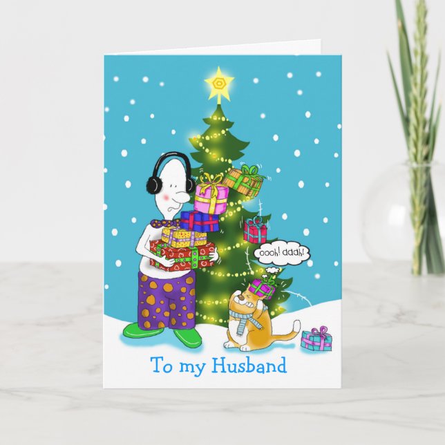 Cartes Pour Fêtes Annuelles À mon mari Joyeux Noël (Devant)