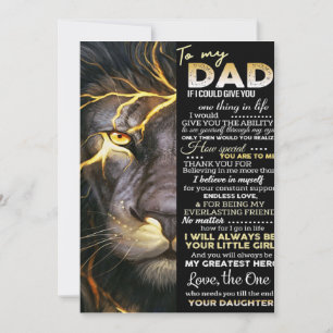 Cartes Pour Fêtes Annuelles À mon père   Lettre adorable   Bel cadeau