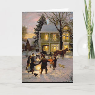 Cartes Pour Fêtes Annuelles À Old Fashion Vintage Christmas