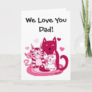 Cartes Pour Fêtes Annuelles À papa de The Cats Saint-Valentin