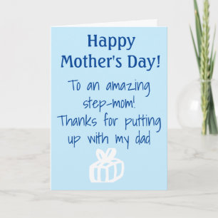 Cartes Pour Fêtes Annuelles À Step-Mom Funny Happy Mother's Day