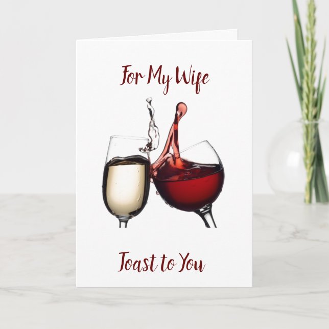 CARTES POUR FÊTES ANNUELLES A **THANKSGIVING TOAST** À ***MA FEMME*** (Devant)