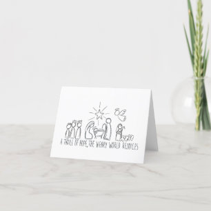 Cartes Pour Fêtes Annuelles A Thrill oh Hope Nativité croquis