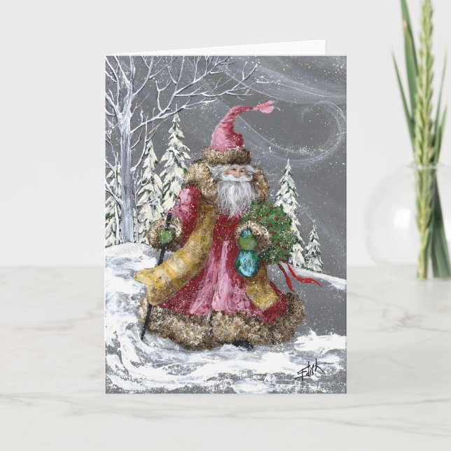 CARTES POUR FÊTES ANNUELLES À TRAVERS LA NEIGE (Devant)