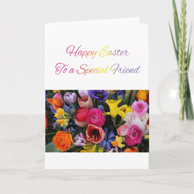 Cartes Pour Fêtes Annuelles À un ami spécial Happy Pâques (Devant)