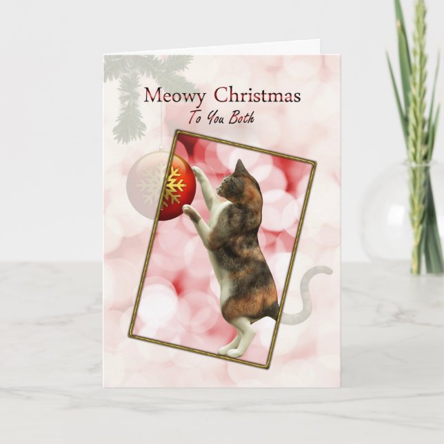 Cartes Pour Fêtes Annuelles À vous deux, Meowy Christmas (Devant)