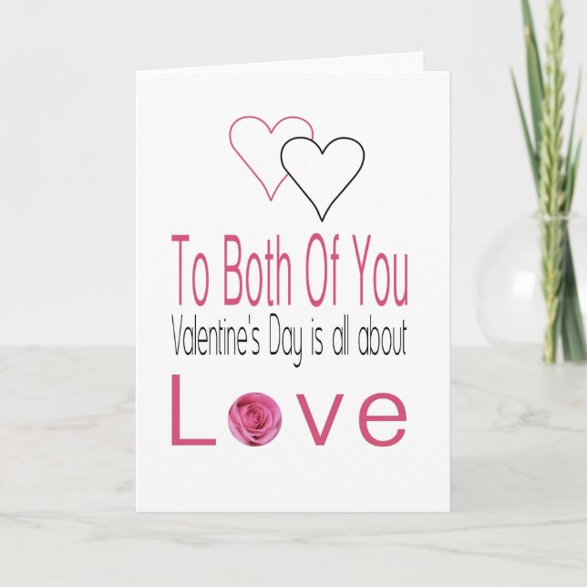 Cartes Pour Fêtes Annuelles À vous deux Roses Heureuses Saintes-Valentin (Devant)