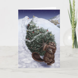 Cartes Pour Fêtes Annuelles A West Coast Christmas: Beaver