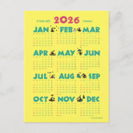 Cartes Pour Fêtes Annuelles A Year with Toucans: Calendar 2026-Y