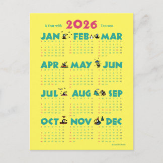 Cartes Pour Fêtes Annuelles A Year with Toucans: Calendar 2026-Y