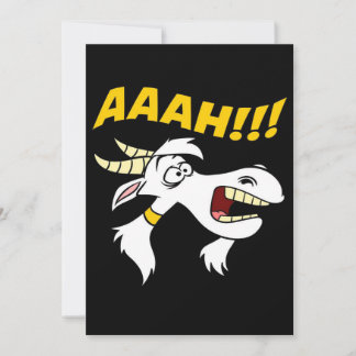 Cartes Pour Fêtes Annuelles AAAH hurlant tondeuse à gazon mignonne chèvre | Ch