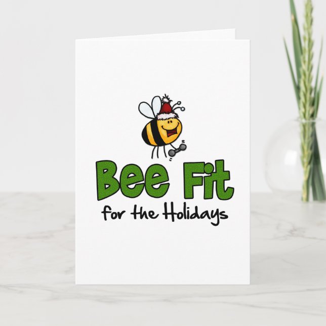 Cartes Pour Fêtes Annuelles Abeille adaptée pour les vacances (Devant)