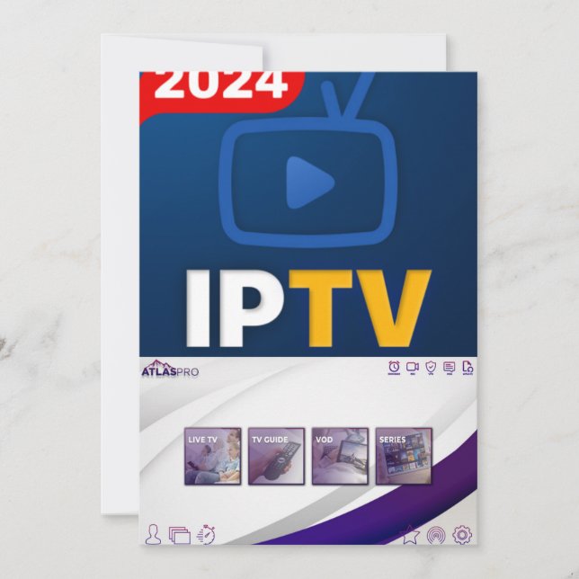 Cartes Pour Fêtes Annuelles Abonnement De 12 Mois À IPTV (Devant)