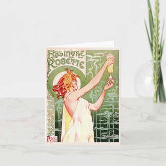 Cartes Pour Fêtes Annuelles Absinthe Robette (crème)