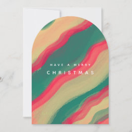 Cartes Pour Fêtes Annuelles Abstract Hand Painted Pattern Flat Holiday Card