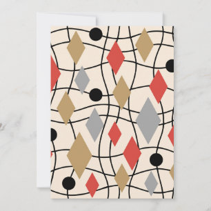 Cartes Pour Fêtes Annuelles Abstrait géométrique moderne du milieu du siècle