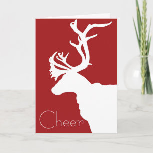 Cartes Pour Fêtes Annuelles Acclamation blanche de renne