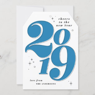 Cartes Pour Fêtes Annuelles Acclamations à la nouvelle année 2019 audacieux