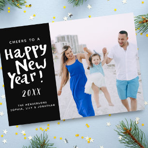 Cartes Pour Fêtes Annuelles Acclamations à une photo moderne de bonne année