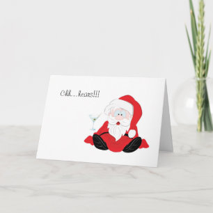 Cartes Pour Fêtes Annuelles Acclamations de père Noël ivre