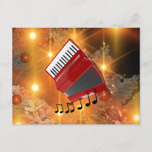 Cartes Pour Fêtes Annuelles Accordéon rouge
