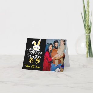 Cartes Pour Fêtes Annuelles Accueil personnalisé de Pâques heureux Famille p