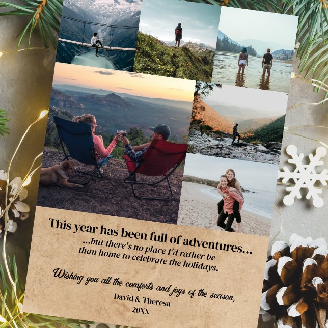 Cartes Pour Fêtes Annuelles Accueil pour les Fêtes Photo Collage Noël (Créateur téléchargé)