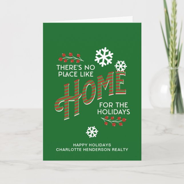 Cartes Pour Fêtes Annuelles Accueil pour les vacances Immobilier Noël (Devant)