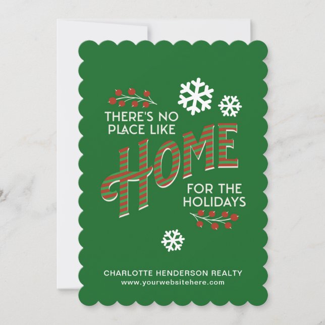 Cartes Pour Fêtes Annuelles Accueil pour les vacances Immobilier Noël (Devant)