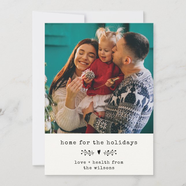 Cartes Pour Fêtes Annuelles Accueil pour les vacances Moderne Simple Minimal P (Devant)