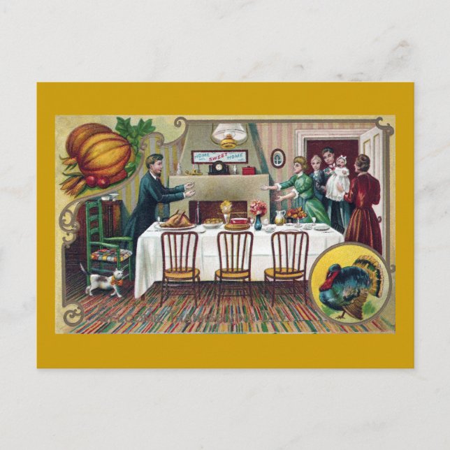 Cartes Pour Fêtes Annuelles Accueil pour Thanksgiving (Devant)