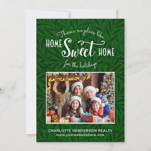 Cartes Pour Fêtes Annuelles Accueil Sweet Home Immobilier Noël (Devant)