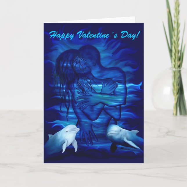Cartes Pour Fêtes Annuelles Acte de passion - paire avec paire dauphin (Devant)