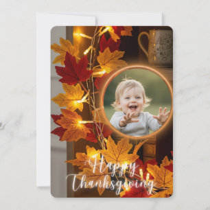 Cartes Pour Fêtes Annuelles Action de grâce avec photo personnalisée