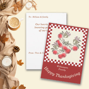 Cartes Pour Fêtes Annuelles Action de grâce Récolte de pommes Personnaliser