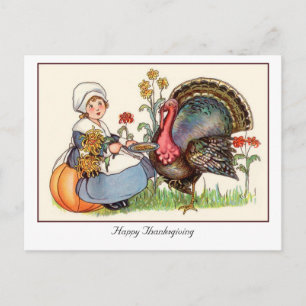 Cartes Pour Fêtes Annuelles Action de grâce vintage
