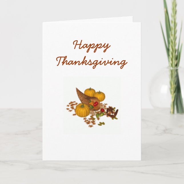 Cartes Pour Fêtes Annuelles Action de grâces (Devant)