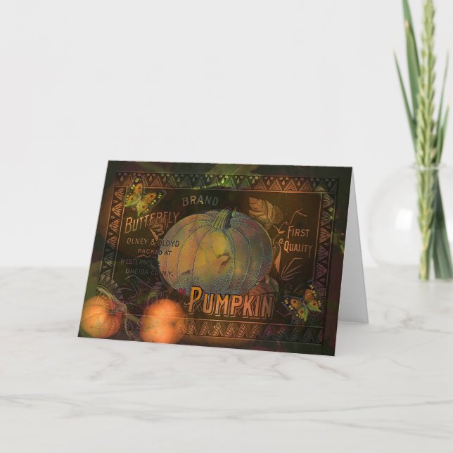 Cartes Pour Fêtes Annuelles Action de grâces Citrouilles (Devant)