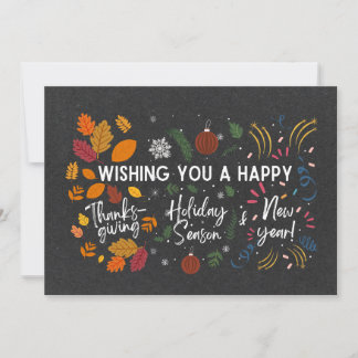 Cartes Pour Fêtes Annuelles ACTION DE GRÂCES, NOËL, NOUVEL AN | Multi Fête