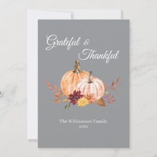 Cartes Pour Fêtes Annuelles Action de grâces personnalisée & remerciements