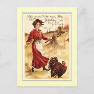 Cartes Pour Fêtes Annuelles Action de grâces vintage