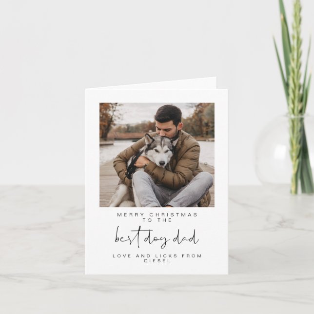 Cartes Pour Fêtes Annuelles ADELLA Photo moderne Best Chien Papa Noël (Devant)