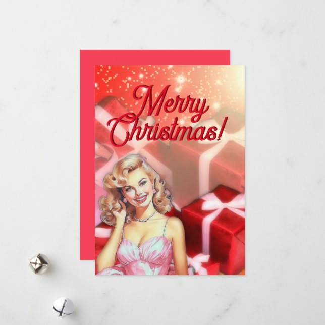 Cartes Pour Fêtes Annuelles Ado fille (Devant/Arrière en situation)