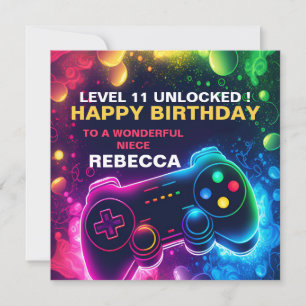 Cartes Pour Fêtes Annuelles Adolescent EDITABLE Anniversaire Jeu fils