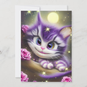 Cartes Pour Fêtes Annuelles Adorable Cheshire Kitten