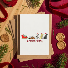 Cartes Pour Fêtes Annuelles Adorable Dog Christmas Card Holiday Cheer
