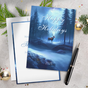 Cartes Pour Fêtes Annuelles Adorable Editable Winter Wonderland