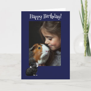Cartes Pour Fêtes Annuelles Adorable Guinée Pig Fun Photo Anniversaire